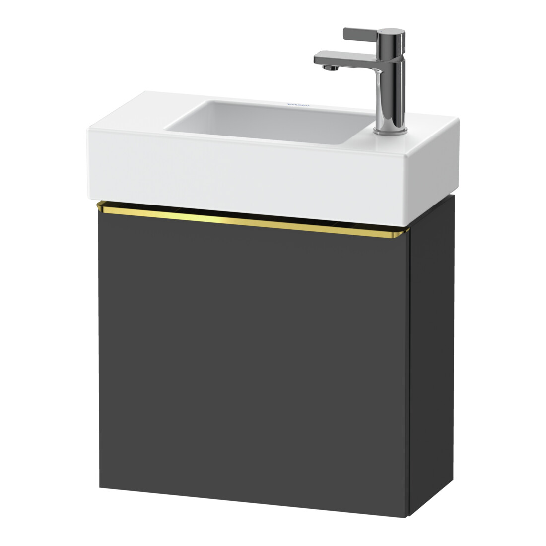 Duravit Meuble sous-lavabo D-Neo 48,4x22,2x44 cm, 1 porte, à gauche, gris pâle/gris m