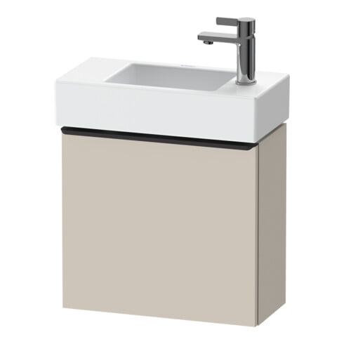 Duravit Meuble sous lavabo D-Neo 48,4x22,2x44 cm, 1 porte, à gauche, noir/taupe mat