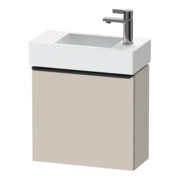 Duravit Meuble sous lavabo D-Neo 48,4x22,2x44 cm, 1 porte, à gauche, noir/taupe mat