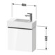 Duravit Meuble sous lavabo D-Neo 48,4x22,2x44cm, 1 porte, à droite, blanc mat/éclat blanc