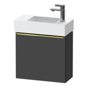 Duravit Meuble sous-lavabo D-Neo 48,4x22,2x44cm, 1 porte, à droite, gris poli/mat