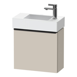Duravit Meuble sous lavabo D-Neo 48,4x22,2x44cm, 1 porte, à droite, noir/taupe mat