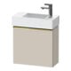 Duravit Meuble sous lavabo D-Neo 48,4x22,2x44cm, 1 porte, à gauche, gris poli/Taupe mat-1
