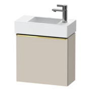 Duravit Meuble sous lavabo D-Neo 48,4x22,2x44cm, 1 porte, à gauche, gris poli/Taupe mat
