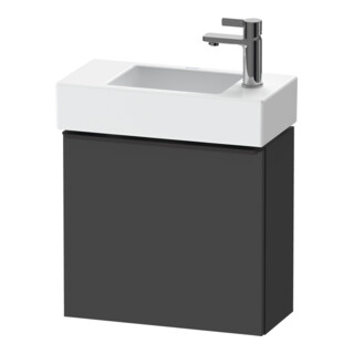 Duravit Meuble sous-lavabo D-Neo 48,4x22,2x44cm, 1 porte, à gauche, noir/Grap ma