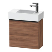 Duravit Meuble sous lavabo D-Neo 48,4x22,2x44cm, 1 porte, à gauche, noir/noisette naturel