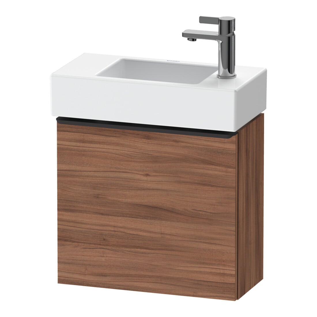 Duravit Meuble sous lavabo D-Neo 48,4x22,2x44cm, 1 porte, à gauche, noir/noisette naturel