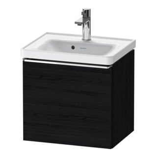 Duravit Meuble sous lavabo D-Neo 48,4x37,2x44 cm, 1 tiroir, mural, chrome/chêne noir
