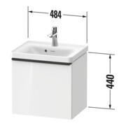 Duravit Meuble sous lavabo D-Neo 48,4x37,2x44 cm, 1 tiroir, wd, bronze mat/blanc brillant-5