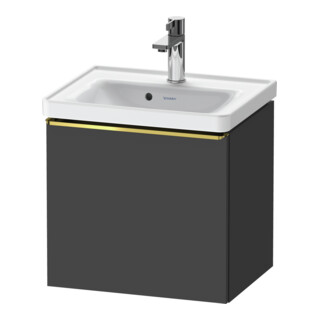 Duravit Meuble sous lavabo D-Neo 48,4x37,2x44cm, 1 porte, wd, gris poli/gris mat