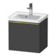 Duravit Meuble sous lavabo D-Neo 48,4x37,2x44cm, 1 porte, wd, gris poli/gris mat-1