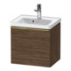 Duravit Meuble sous lavabo D-Neo 48,4x37,2x44cm, 1 porte, wd, gris poli/Nu foncé-1