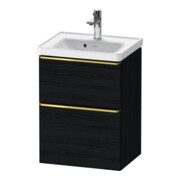 Duravit Meuble sous-lavabo D-Neo 48,4x37,2x62,5 cm, 1 porte, gris poli/chêne noir-1