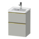 Duravit Meuble sous lavabo D-Neo 48,4x37,2x62,5 cm, 1 porte, gris poli/gris mat-1