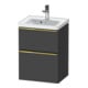 Duravit Meuble sous-lavabo D-Neo 48,4x37,2x62,5 cm, 1 porte, gris poli/gris mat-1