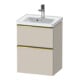 Duravit Meuble sous-lavabo D-Neo 48,4x37,2x62,5 cm, 1 porte, gris poli/Taupe mat-1