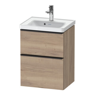 Duravit Meuble sous lavabo D-Neo 48,4x37,2x62,5 cm, 1 porte, noir/marbre œuf