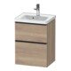 Duravit Meuble sous lavabo D-Neo 48,4x37,2x62,5 cm, 1 porte, noir/marbre œuf-1