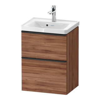 Duravit Meuble sous-lavabo D-Neo 48,4x37,2x62,5 cm, 1 porte, noir/noisette naturel