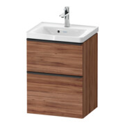 Duravit Meuble sous-lavabo D-Neo 48,4x37,2x62,5 cm, 1 porte, noir/noisette naturel