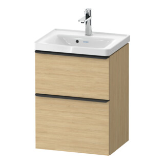 Duravit Meuble sous-lavabo D-Neo 48,4x37,2x62,5 cm, 1 porte, noir/oeuf naturel