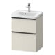 Duravit Meuble sous-lavabo D-Neo 48,4x37,2x62,5 cm, 1 porte, noir/taupe mat-1