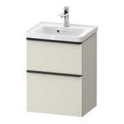 Duravit Meuble sous-lavabo D-Neo 48,4x37,2x62,5 cm, 1 porte, noir/taupe mat