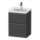 Duravit Meuble sous lavabo D-Neo 48,4x37,2x62,5cm, 1 porte, b blanc/gris ma-1