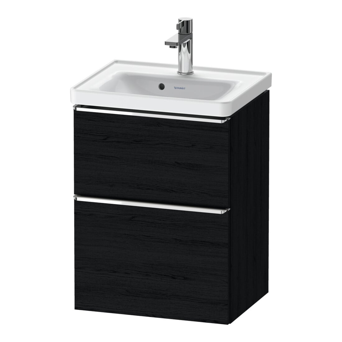 Duravit Meuble sous-lavabo D-Neo 48,4x37,2x62,5cm, 1 porte, chromé/chêne noir