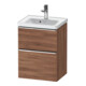 Duravit Meuble sous-lavabo D-Neo 48,4x37,2x62,5cm, 1 porte, chromé/noisette naturel-1