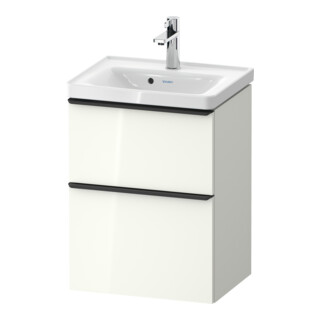 Duravit Meuble sous lavabo D-Neo 48,4x37,2x62,5cm, 1 porte, noir/blanc brillant