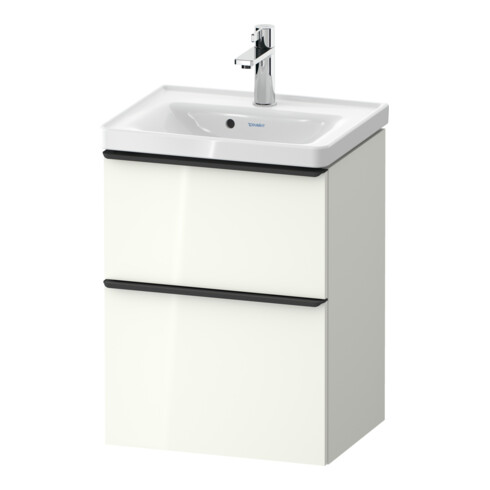 Duravit Meuble sous lavabo D-Neo 48,4x37,2x62,5cm, 1 porte, noir/blanc brillant