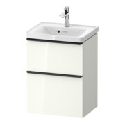 Duravit Meuble sous lavabo D-Neo 48,4x37,2x62,5cm, 1 porte, noir/blanc brillant