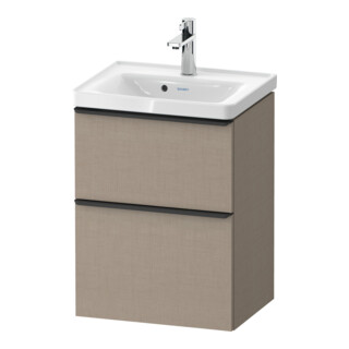Duravit Meuble sous lavabo D-Neo 48,4x37,2x62,5cm, 1 porte, noir/lin