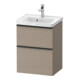 Duravit Meuble sous lavabo D-Neo 48,4x37,2x62,5cm, 1 porte, noir/lin-1