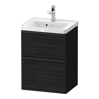 Duravit Meuble sous lavabo D-Neo 48,4x37,2x62,5cm, 1 porte, noir/oeuf noir