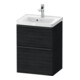 Duravit Meuble sous lavabo D-Neo 48,4x37,2x62,5cm, 1 porte, noir/oeuf noir-1