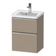 Duravit Meuble sous-lavabo D-Neo 48,4x37,2x62,5cm, 1 tiroir, chrome/lin-1