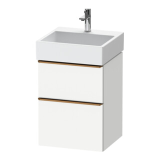 Duravit Meuble sous lavabo D-Neo 48,4x44,2 cm, blanc/gris, 1 porte, 1 tiroir