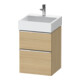Duravit Meuble sous lavabo D-Neo 48,4x44,2 cm, ch/Ei N, 1 tiroir, 1 coulissant-1