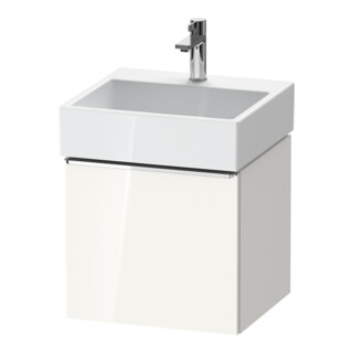 Duravit Meuble sous-lavabo D-Neo 48,4x44,2 cm, chromé/blanc brillant, 1 tiroir, suspendu