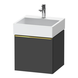 Duravit Meuble sous lavabo D-Neo 48,4x44,2 cm, gris brillant, 1 tiroir, suspendu