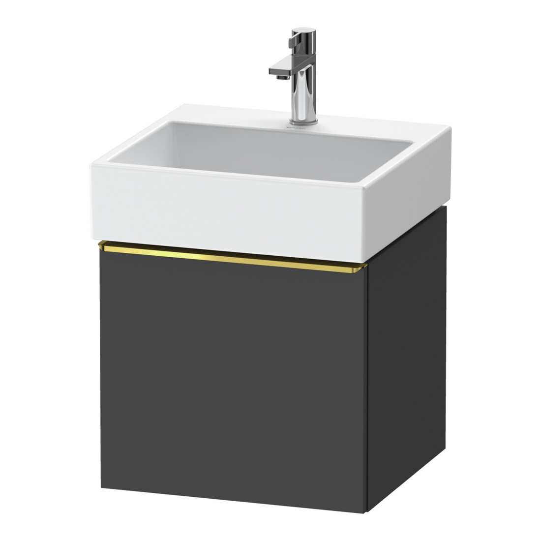 Duravit Meuble sous lavabo D-Neo 48,4x44,2 cm, gris brillant, 1 tiroir, suspendu