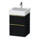Duravit Meuble sous-lavabo D-Neo 48,4x44,2 cm, gris perle/écru, 1 porte, 1 tiroir-1