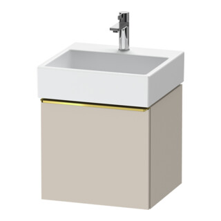 Duravit Meuble sous lavabo D-Neo 48,4x44,2 cm, gris perle/taupe m, 1 tiroir, suspendu
