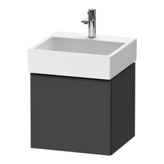 Duravit Meuble sous-lavabo D-Neo 48,4x44,2 cm, noir/Grap ma, 1 tiroir, suspendu