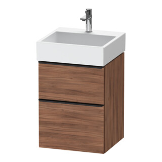 Duravit Meuble sous lavabo D-Neo 48,4x44,2 cm, noir/noisette N, 1 porte, 1 tiroir
