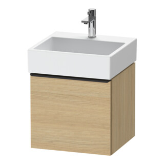 Duravit Meuble sous lavabo D-Neo 48,4x44,2 cm, noir/œuf naturel, 1 tiroir, suspendu
