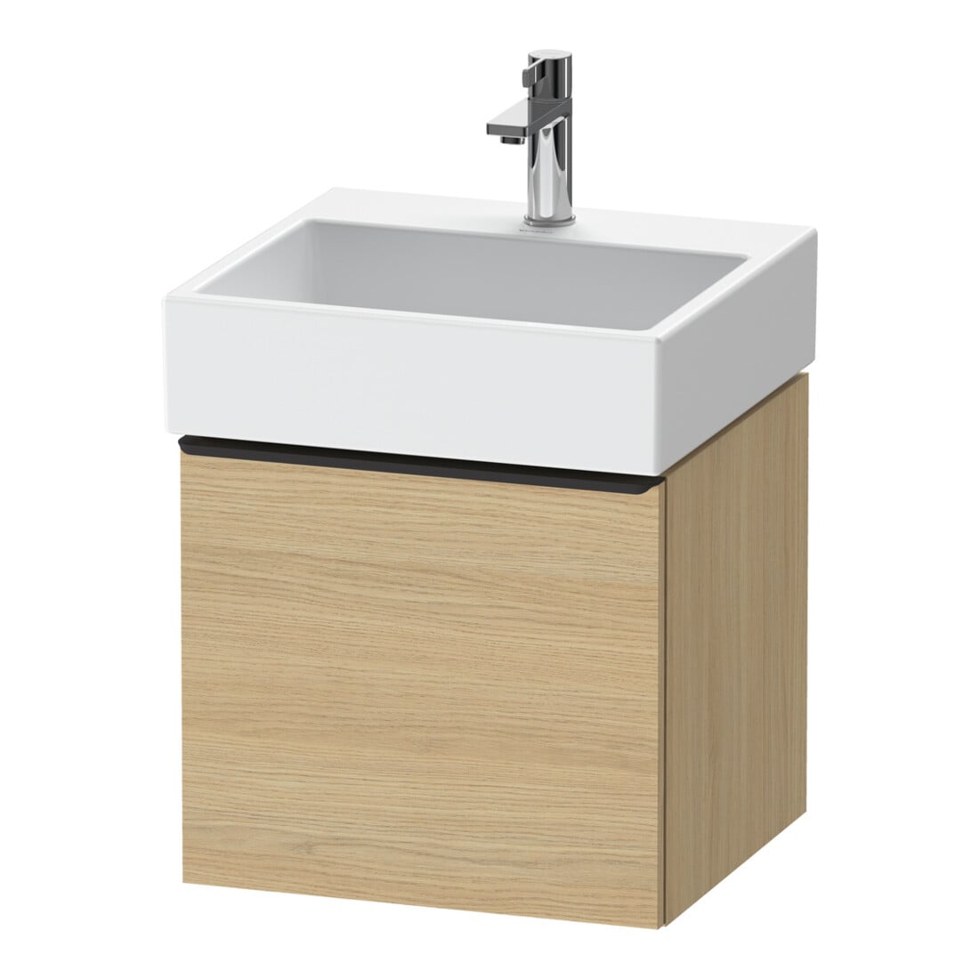 Duravit Meuble sous lavabo D-Neo 48,4x44,2 cm, noir/œuf naturel, 1 tiroir, suspendu