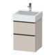 Duravit Meuble sous lavabo D-Neo 48,4x44,2 cm, noir/taupe, 1 porte, 1 tiroir-1